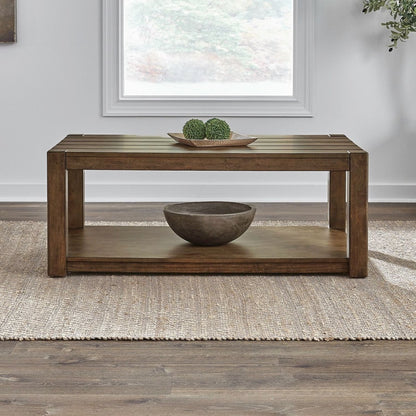 Broadmore - Rectangular Cocktail Table - Brown Cocktail Tables by Liberty Furniture - Walls Furniture & Mattress