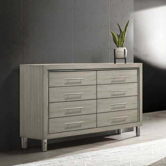 Lennox - 8 Drawer Dresser - Gray Dressers by New Classic - Walls Furniture & Mattress