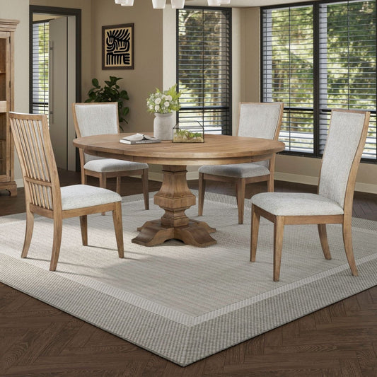Haven Hills - Optional 5 Piece Pedestal Table Set - Camel Beige 5 Piece Dining Room Sets by Liberty Furniture - Walls Furniture & Mattress