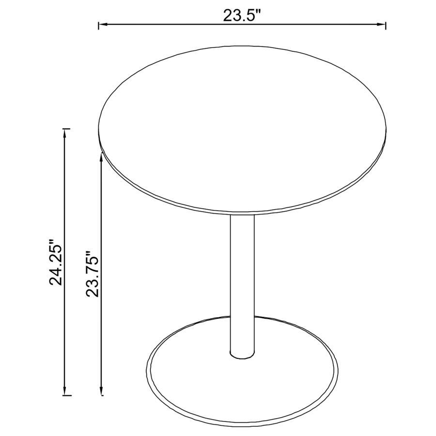 Ganso - Round Metal Coffee Table With Tempered Glass Top End Tables by Coaster Fine Furniture - Walls Furniture & Mattress