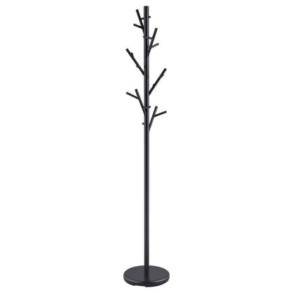 Clover - 18 Hook Freestanding Metal Coat Rack Hat Hanger - Black Freestanding Coat Racks by CoasterEveryday - Walls Furniture & Mattress