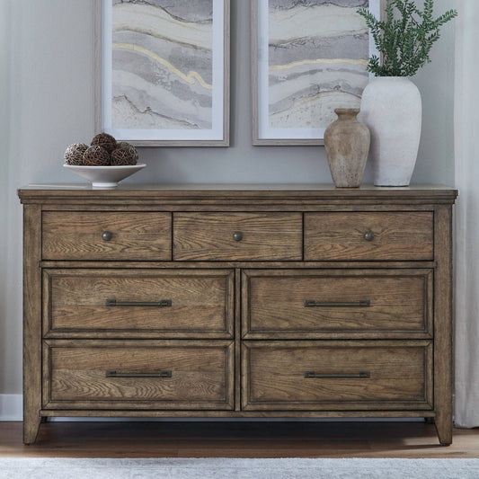 Carolina Park - 7 Drawer Dresser - Brown Dressers by Liberty Furniture - Walls Furniture & Mattress