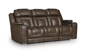 Mestrino - Power Recline Sofa With Adjustable Headrest - Hickory Reclining Sofas by Signature Design by Ashley® - Walls Furniture & Mattress