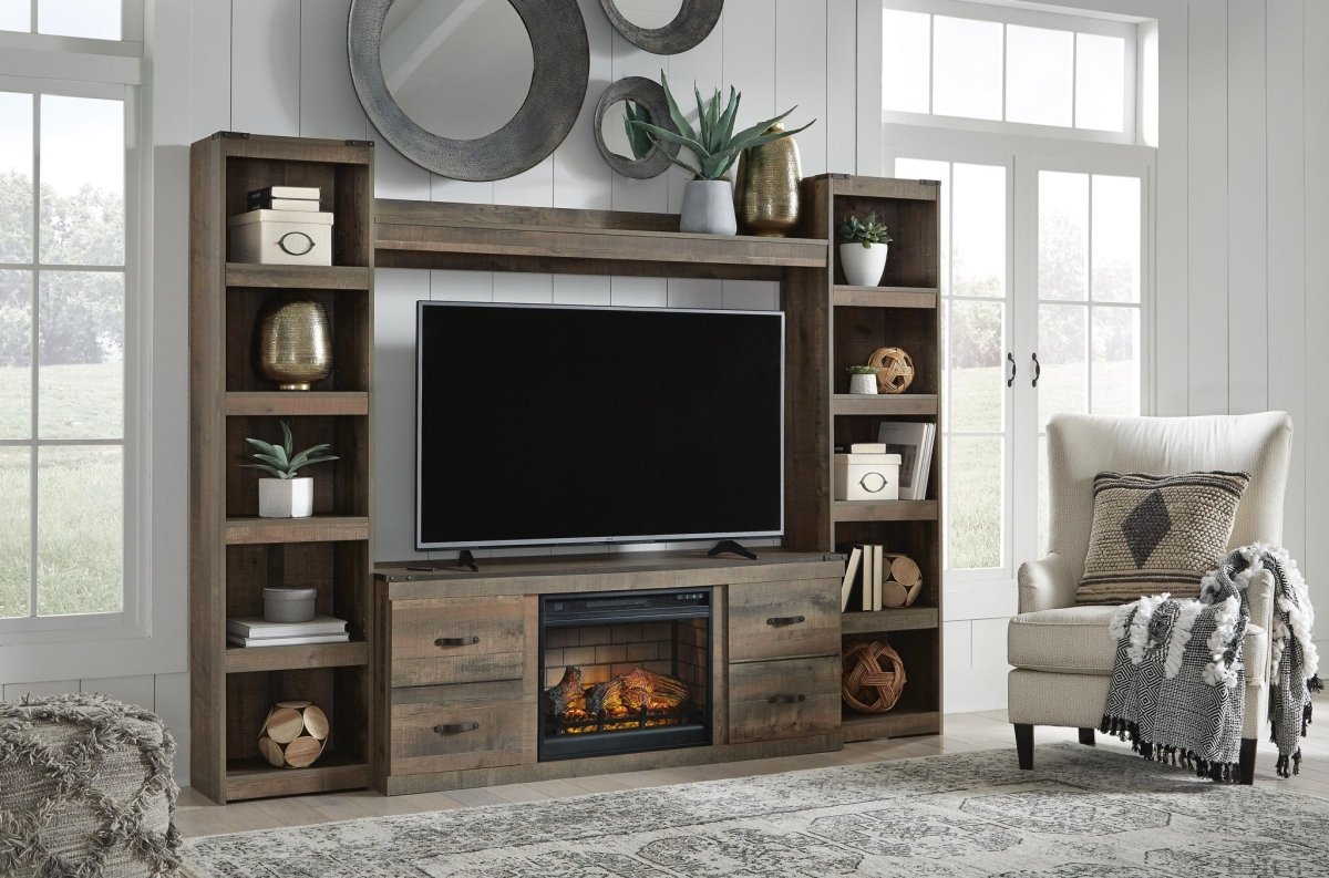 Trinell - 4-Piece Entertainment Center With 60" TV Stand Entertainment Centers by Signature Design by Ashley® - Walls Furniture & Mattress