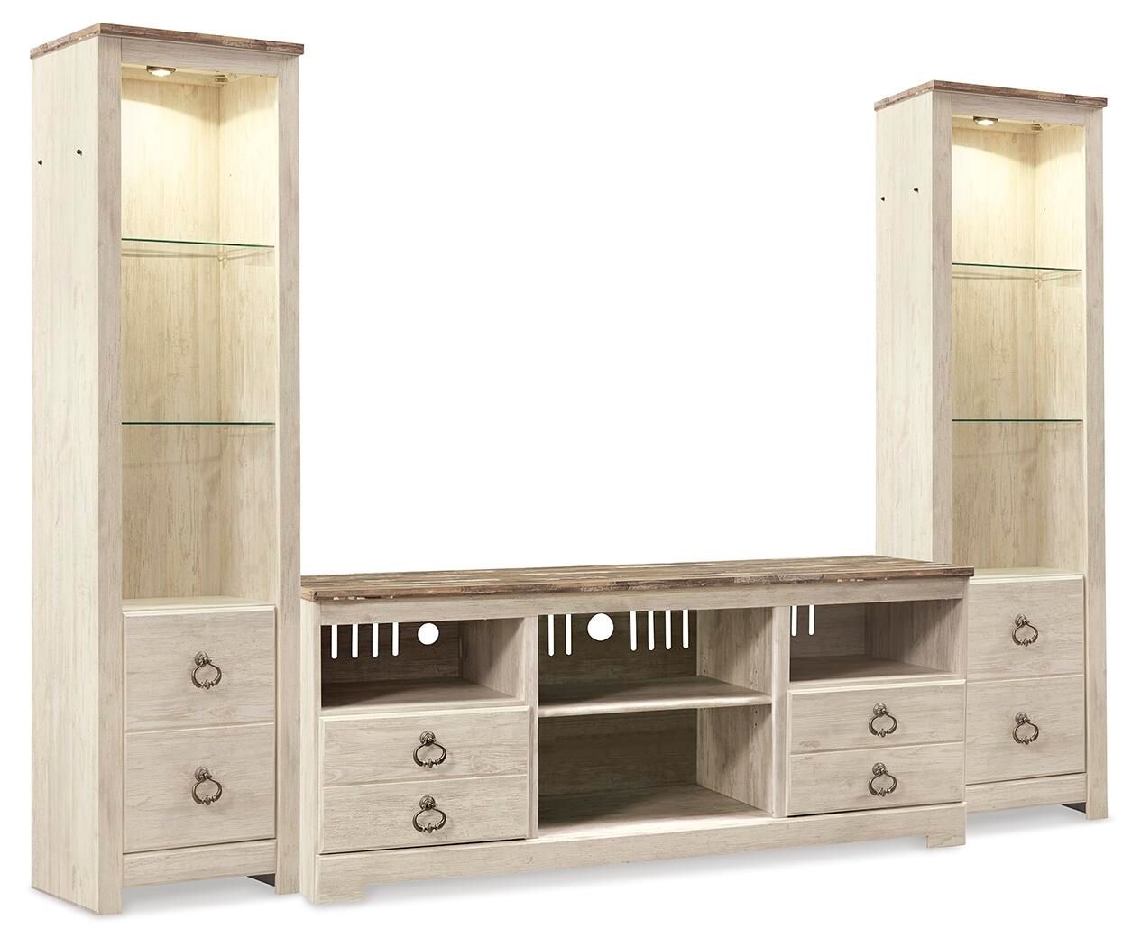 Willowton - Entertainment Center With Fireplace Option Entertainment Centers by Signature Design by Ashley® - Walls Furniture & Mattress