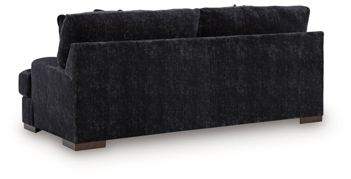 Whitmore Manor - Sofa - Black Pearl Stationary Sofas by Benchcraft® - Walls Furniture & Mattress