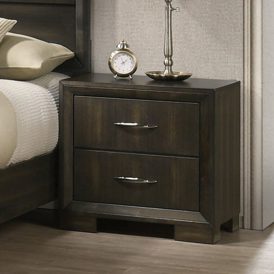 Langston - 2 Drawer Nightstand - Espresso Accent Nightstands by New Classic - Walls Furniture & Mattress