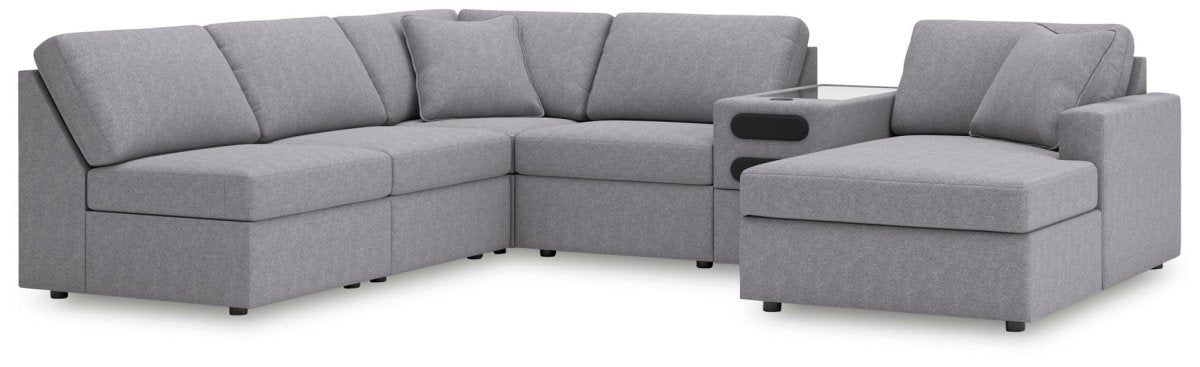 Modmax - Sectional - Granite Stationary Sectionals by Signature Design by Ashley® - Walls Furniture & Mattress