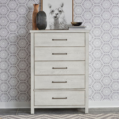 Modern Farmhouse - 5 Drawer Chest Accent Chests by Liberty Furniture - Walls Furniture & Mattress