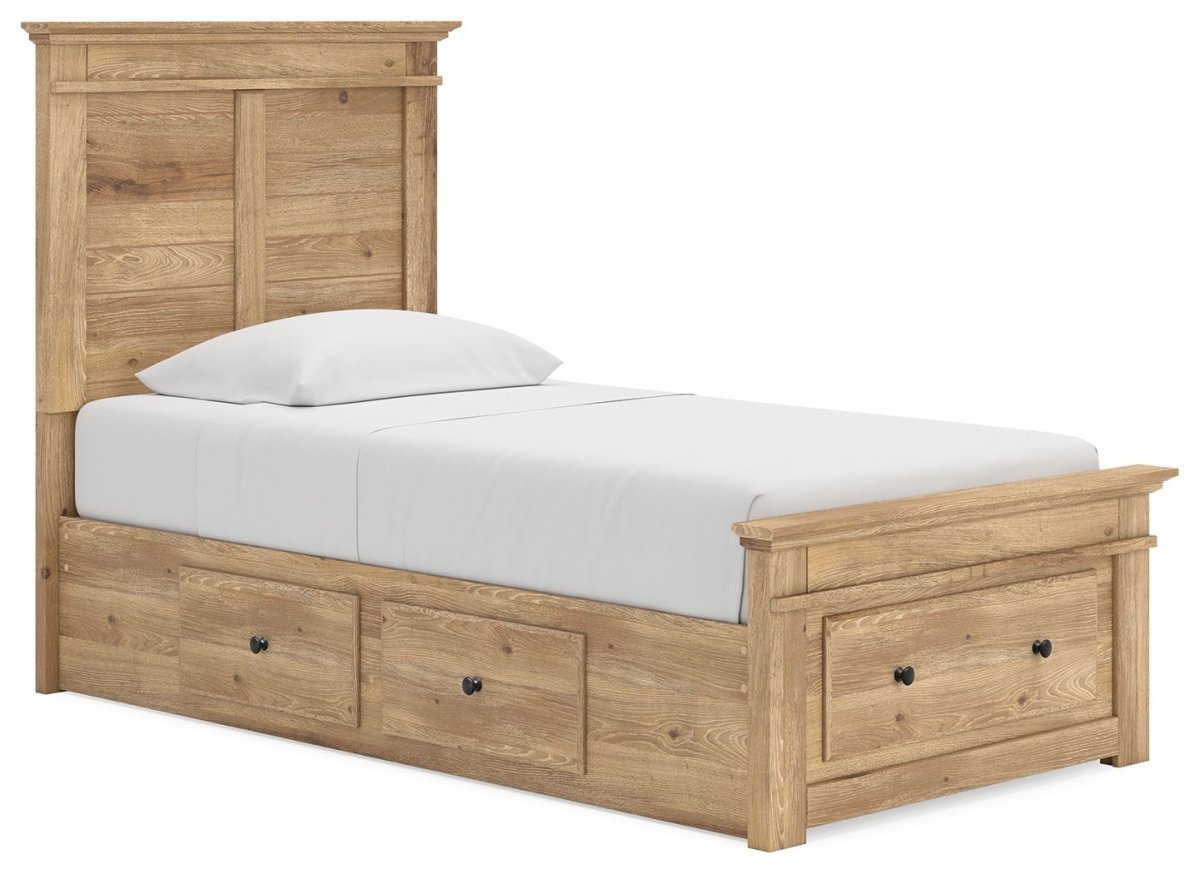 Makidern - Panel Storage Bed With 2 Under Bed Storage Units Storage Beds by Signature Design by Ashley® - Walls Furniture & Mattress