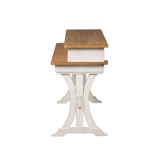Farmhouse Reimagined - Console Bar Table - White Console Tables by Liberty Furniture - Walls Furniture & Mattress