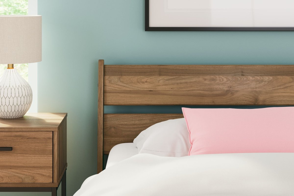 Deanlow - Twin Panel Headboard - Honey Panel Headboards by Signature Design by Ashley® - Walls Furniture & Mattress