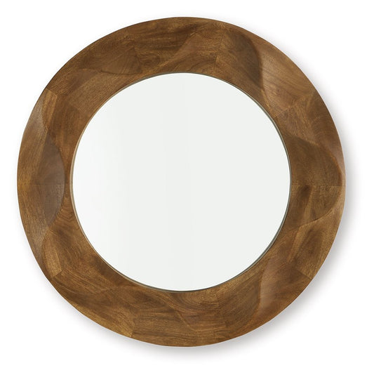 Aajon - Brown - Accent Mirror Accent Mirrors by Signature Design by Ashley® - Walls Furniture & Mattress