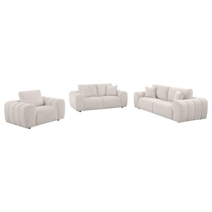 Burnett - Chenille Upholstered Sofa Set Stationary Sofas & Loveseats by Coaster Fine Furniture - Walls Furniture & Mattress