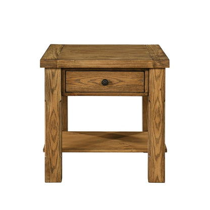 Duncan - 1 Drawer End Table - Walnut End Tables by New Classic - Walls Furniture & Mattress