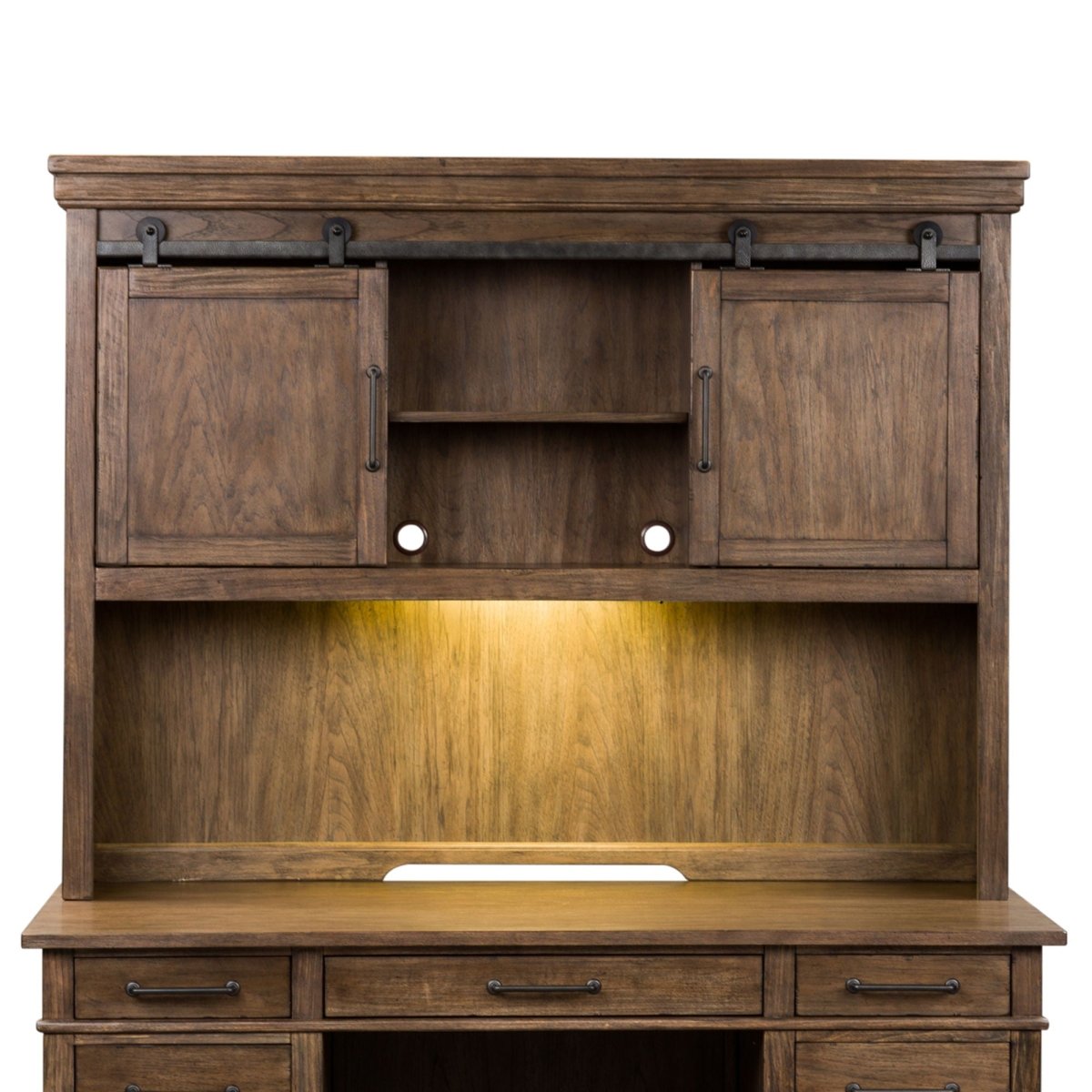 Sonoma Road - Credenza Hutch - Light Brown Hutches by Liberty Furniture - Walls Furniture & Mattress