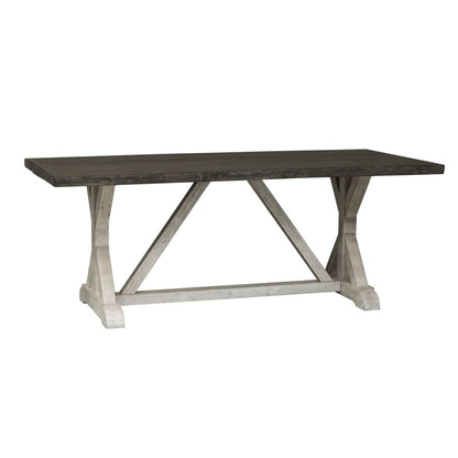 Willowrun - Trestle Table - Rustic White Dining Tables by Liberty Furniture - Walls Furniture & Mattress