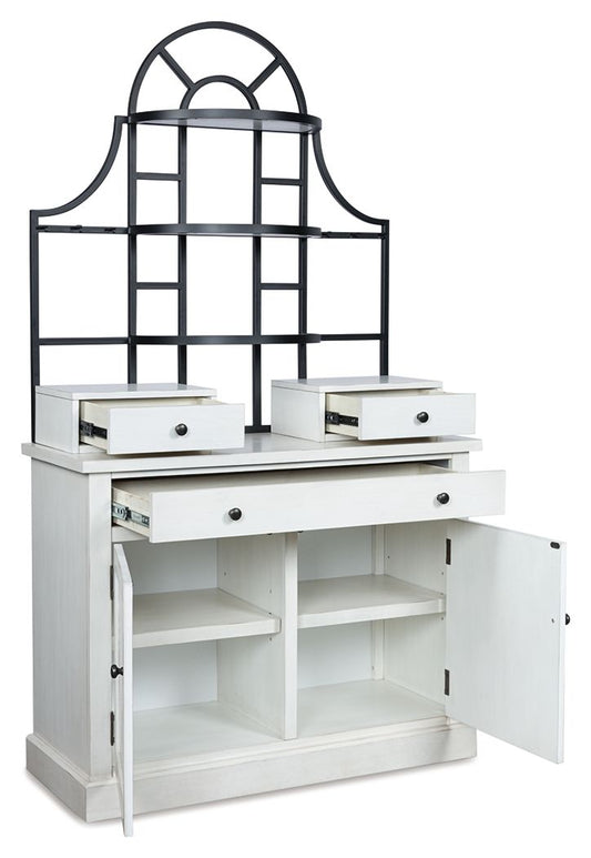 Greddinton - White - Baker's Rack Display Cabinets by Signature Design by Ashley® - Walls Furniture & Mattress