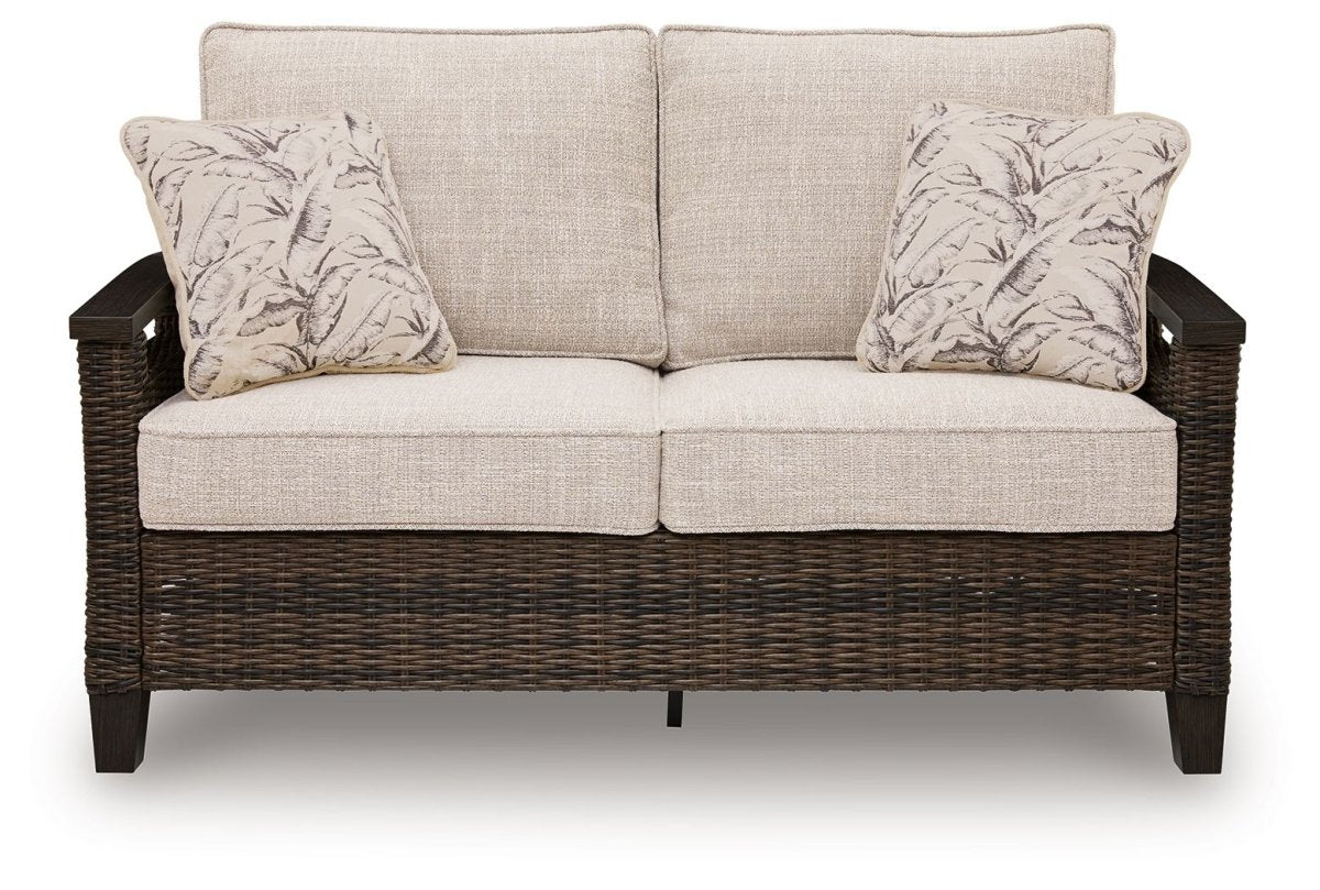 Monterey Point - Loveseat With Cushion - Dark Brown Loveseats by Signature Design by Ashley® - Walls Furniture & Mattress