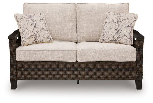 Monterey Point - Loveseat With Cushion - Dark Brown Loveseats by Signature Design by Ashley® - Walls Furniture & Mattress