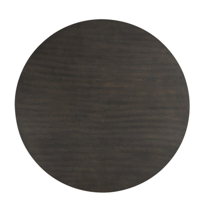 Plateau - Round Table Pedestal Base Top - Rustic Espresso