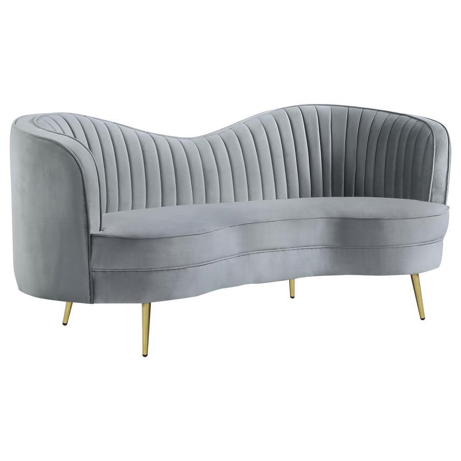 Sophia - Upholstered Channel Tufted Loveseat Stationary Loveseats by CoasterEssence - Walls Furniture & Mattress