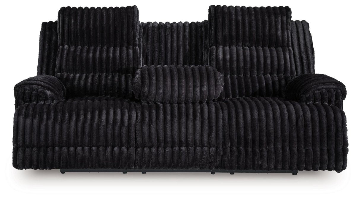 Rhine Falls - Reclining Power Sofa With Drop Down Table - Onyx Reclining Sofas by Signature Design by Ashley® - Walls Furniture & Mattress