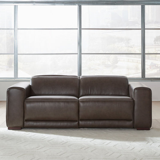 Deacon - 2 Piece Sofa - Boston Charcoal Leather Reclining Sofas by Liberty Furniture - Walls Furniture & Mattress