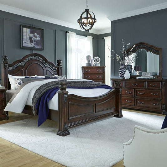 Messina Estates - Poster Bed, Dresser & Mirror 3 Piece Bedroom Sets by Liberty Furniture - Walls Furniture & Mattress