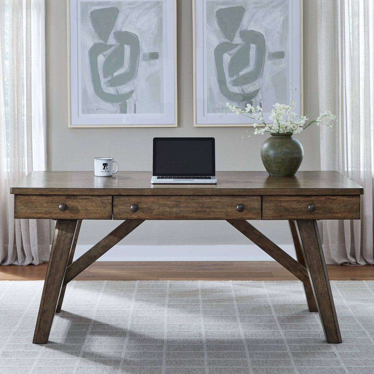 Carolina Park - Writing Desk - Brown Writing Desks by Liberty Furniture - Walls Furniture & Mattress