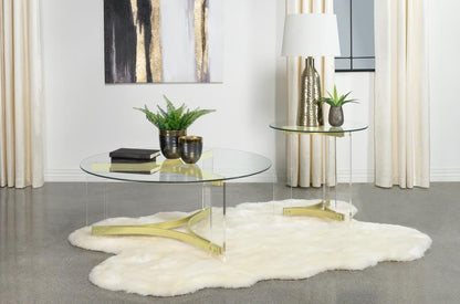 Janessa - Acrylic Coffee And End Table Set Table Sets by Coaster Fine Furniture - Walls Furniture & Mattress