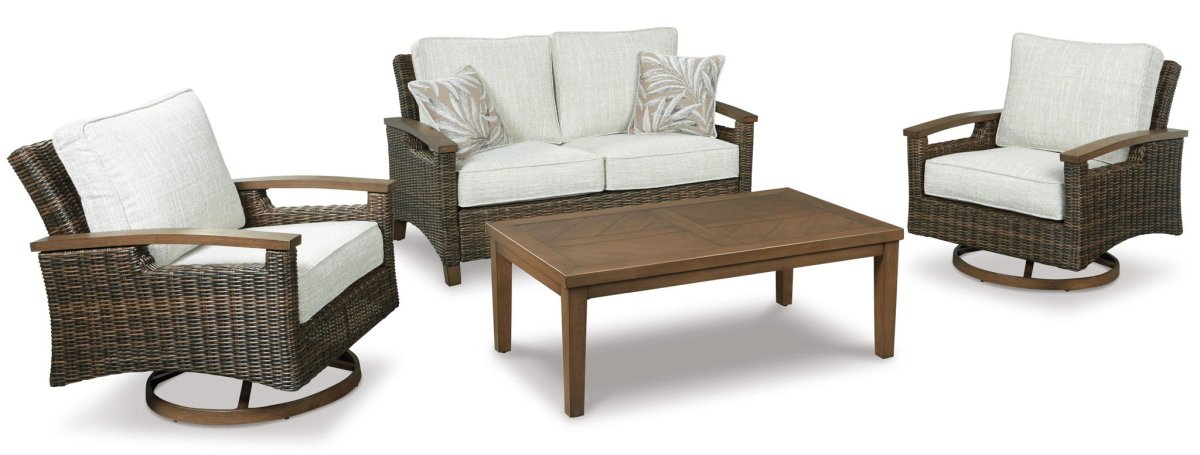 Paradise Trail - Loveseat w/Cushion - Medium Brown Loveseats by Signature Design by Ashley® - Walls Furniture & Mattress