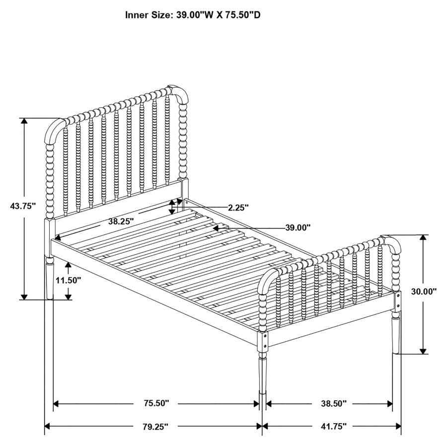 Jones - Wood Open Frame Bed Panel Beds by CoasterEssence - Walls Furniture & Mattress