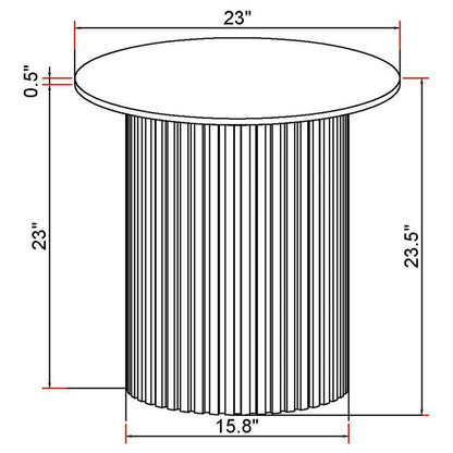 Rowena - Round Sintered Stone Table End Tables by Coaster Fine Furniture - Walls Furniture & Mattress
