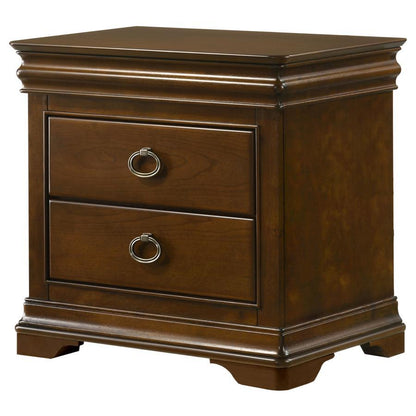 Garland - 3 - Drawer Nightstand Bedside Table - Brown Cherry Accent Nightstands by Coaster Fine Furniture - Walls Furniture & Mattress