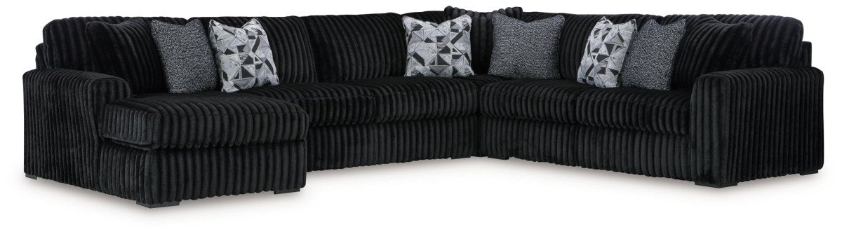 Midnight-Madness - 6 Piece Sectional Stationary Sectionals by Signature Design by Ashley® - Walls Furniture & Mattress