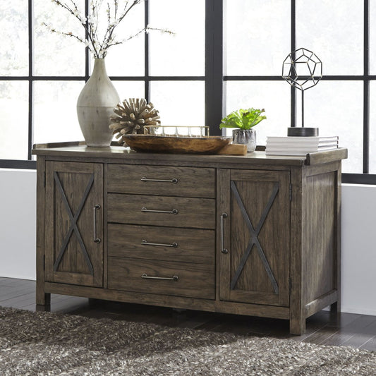Sonoma Road - Small Credenza - Light Brown Credenzas by Liberty Furniture - Walls Furniture & Mattress