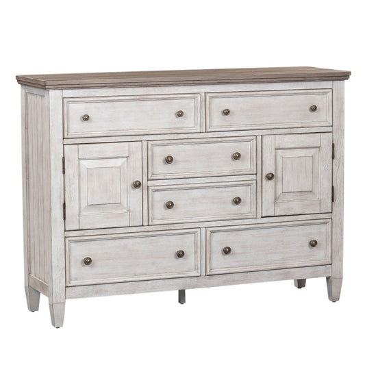 Heartland - 2 Door 6 Drawer Chesser - White Dressers by Liberty Furniture - Walls Furniture & Mattress