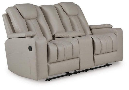 Elevate Edges - Glide Reclining Loveseat With Console - Coin Reclining Loveseats by Signature Design by Ashley® - Walls Furniture & Mattress