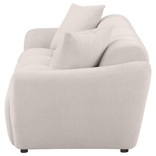 Destino - Chenille Upholstered Splayed Arm Sofa - Greige Stationary Sofas by Coaster Fine Furniture - Walls Furniture & Mattress