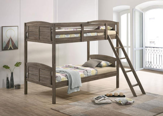 Flynn - Wood Bunk Bed With Mattress Bunk Beds by Coaster Fine Furniture - Walls Furniture & Mattress