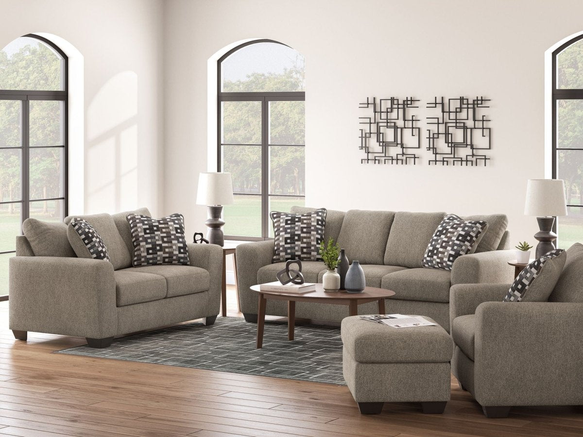 Triston - Peaks - Living Room Set Stationary Chair & Ottoman by Benchcraft® - Walls Furniture & Mattress
