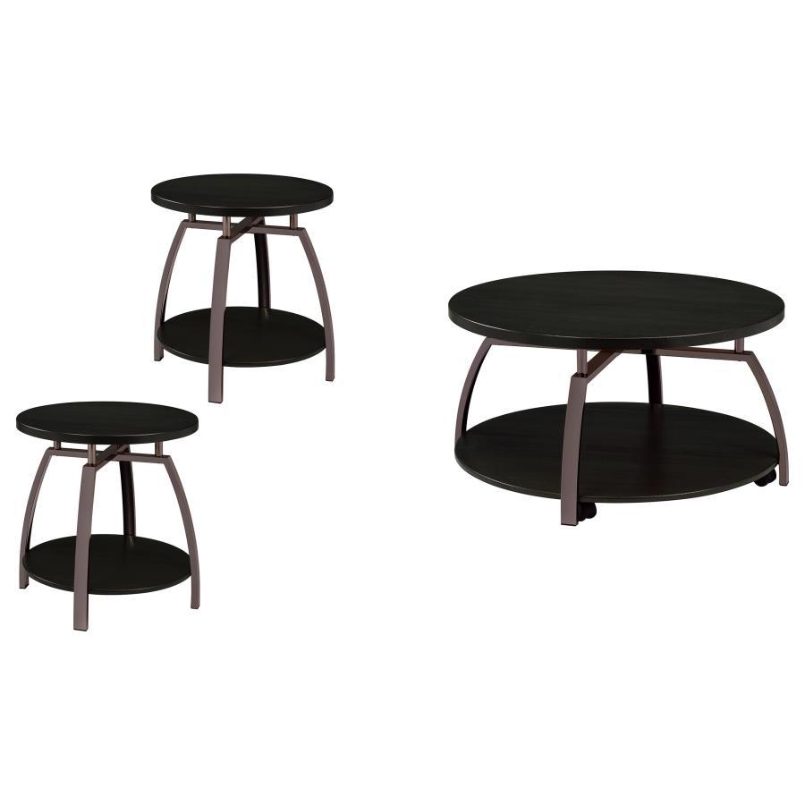 Dacre - Round Coffee And End Table Set Table Sets by Coaster Fine Furniture - Walls Furniture & Mattress