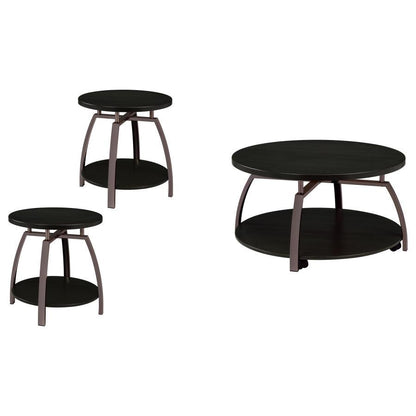Dacre - Round Coffee And End Table Set Table Sets by Coaster Fine Furniture - Walls Furniture & Mattress