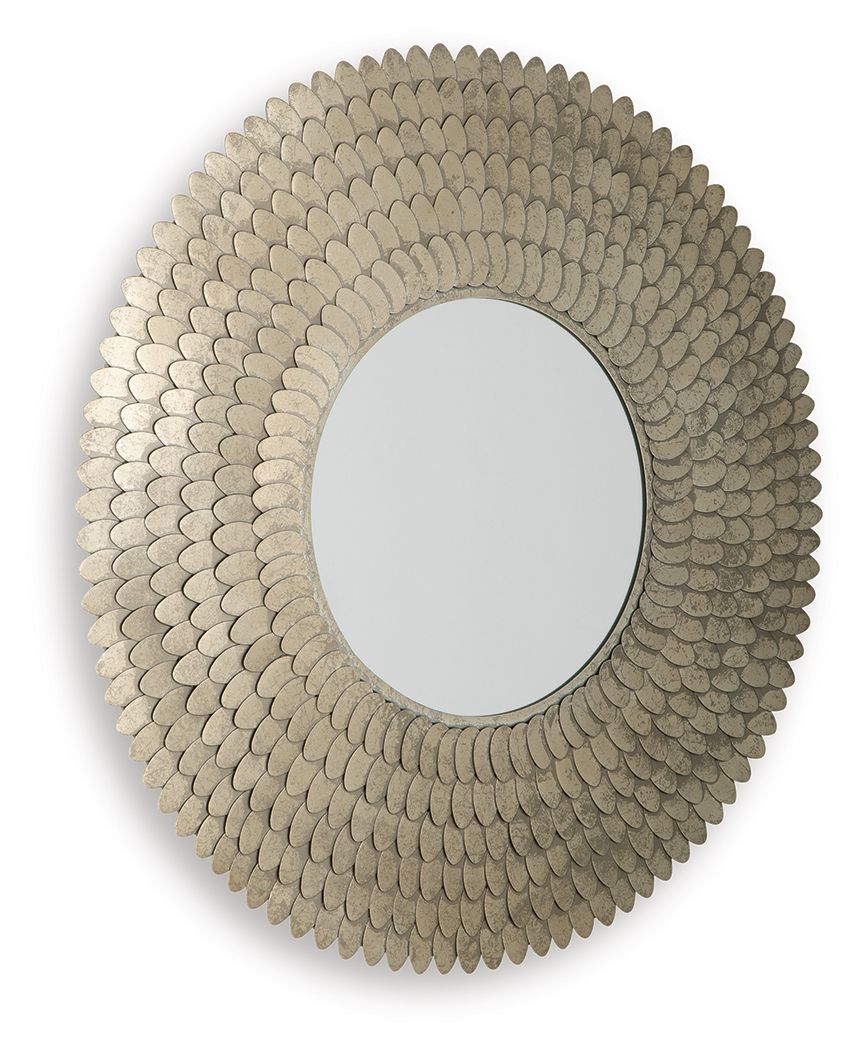 Wrightmund - Champagne Finish - Accent Mirror Accent Mirrors by Signature Design by Ashley® - Walls Furniture & Mattress