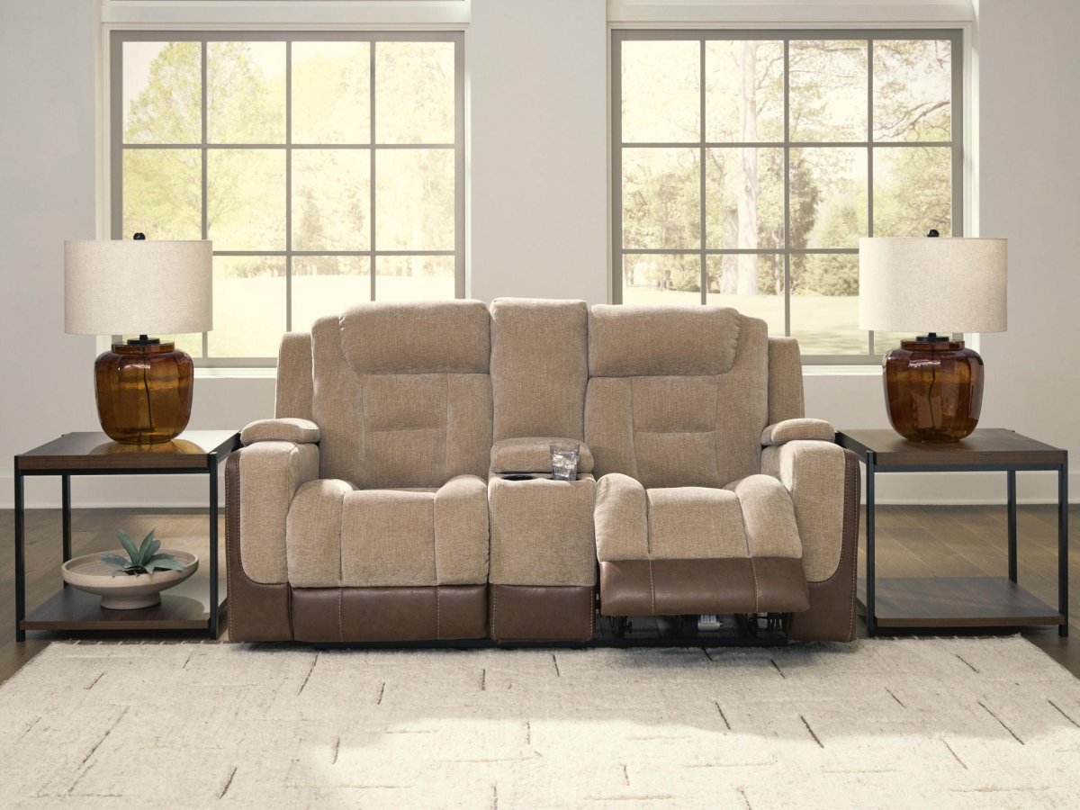 Mixed Motion - Power Reclining Loveseat With Console / Adjustable Headrest Reclining Loveseats by Signature Design by Ashley® - Walls Furniture & Mattress