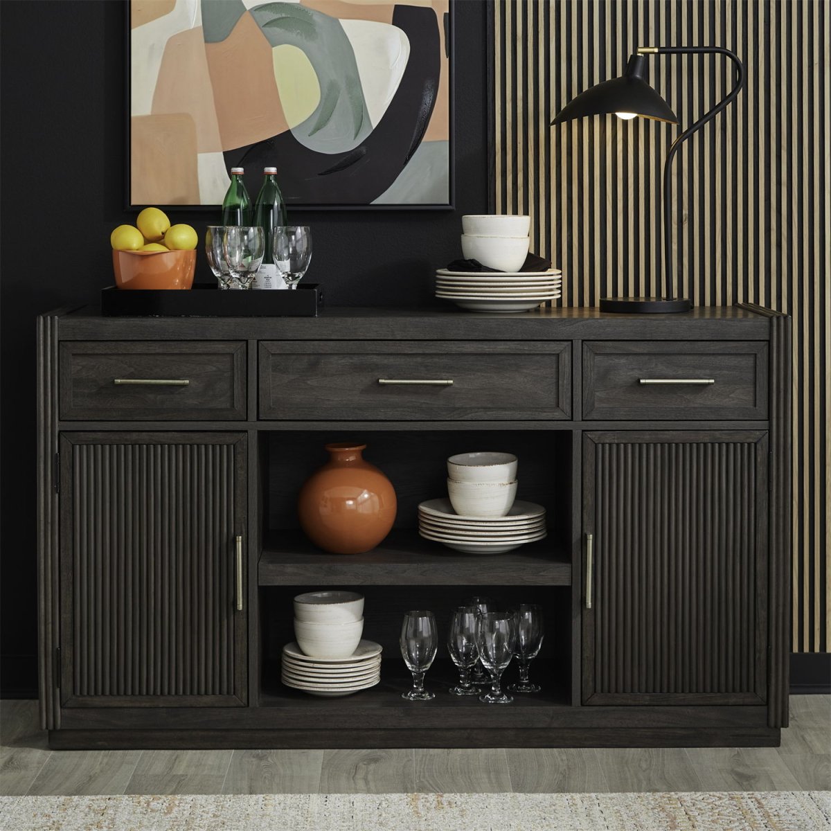 Modern Edge - Server - Caffe Servers by Liberty Furniture - Walls Furniture & Mattress