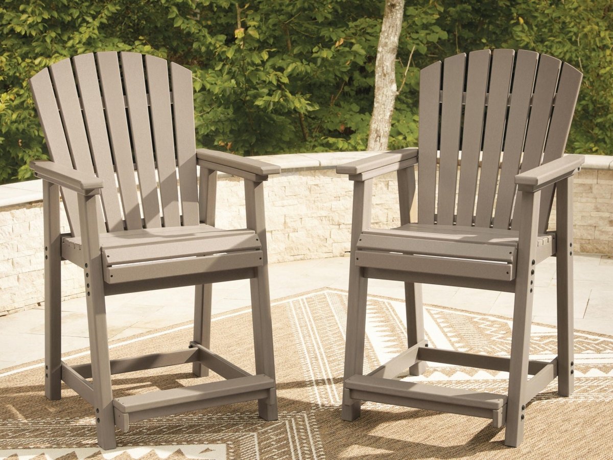 Seacliff Beach - Barstool (Set of 2) - Medium Brown Stool Sets by Signature Design by Ashley® - Walls Furniture & Mattress