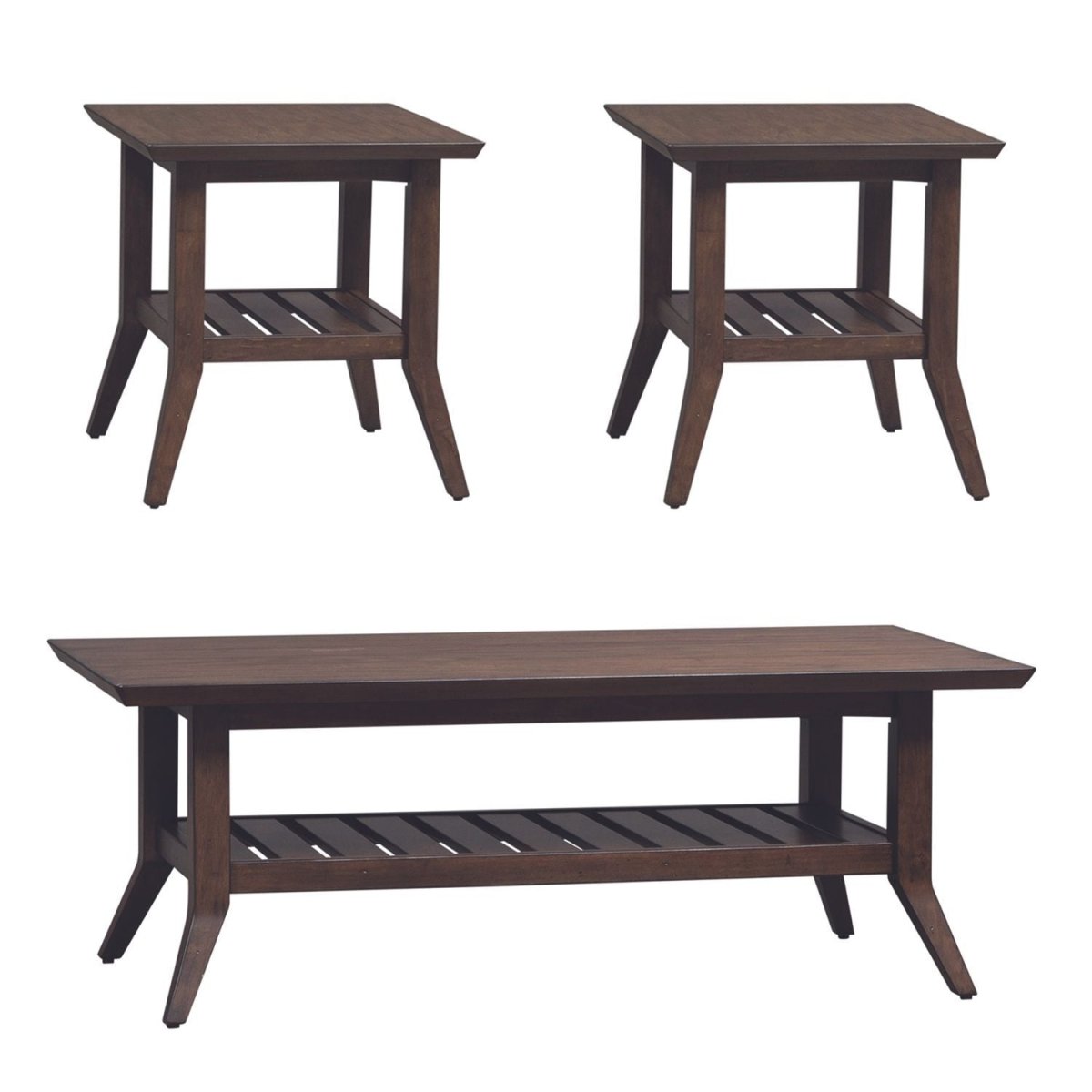 Ventura Blvd - 3 Piece Table Set - Dark Brown Table Sets by Liberty Furniture - Walls Furniture & Mattress