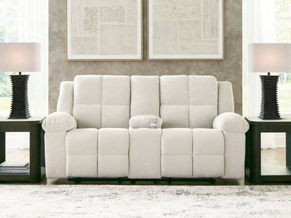 Orlen - Double Reclining Loveseat With Console - Winter Reclining Loveseats by Benchcraft® - Walls Furniture & Mattress